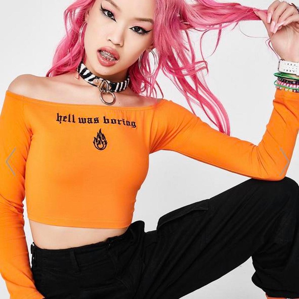 🔥Hell Was Boring Off Shoulder Top🔥